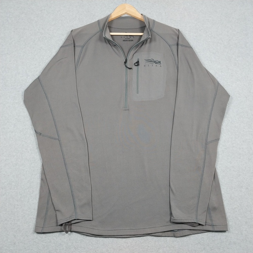 Sitka CORE Midweight Zip-T 2XL Gray Fleece Pullover Stretch Hunting Outdoors